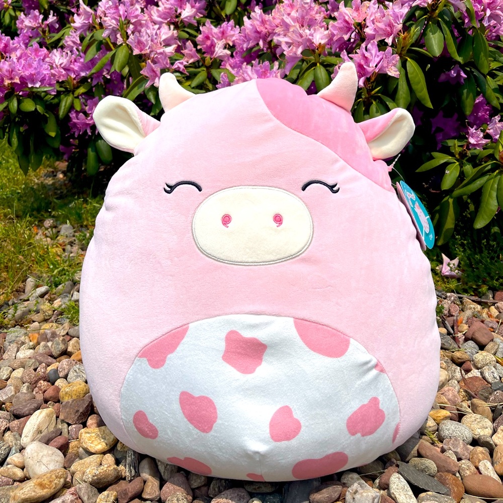 Pink Cow Squishmallow Clay